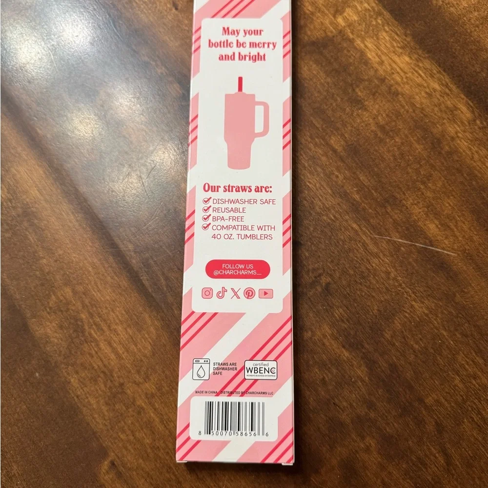 Valentines & Holiday Tumbler Straws - Festive Red & Green Set 40 oz for Stanleys